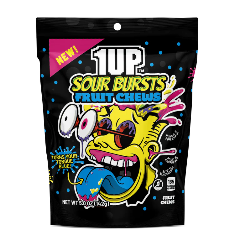 1UP Sour Bursts Fruit Chews - Blue Pack