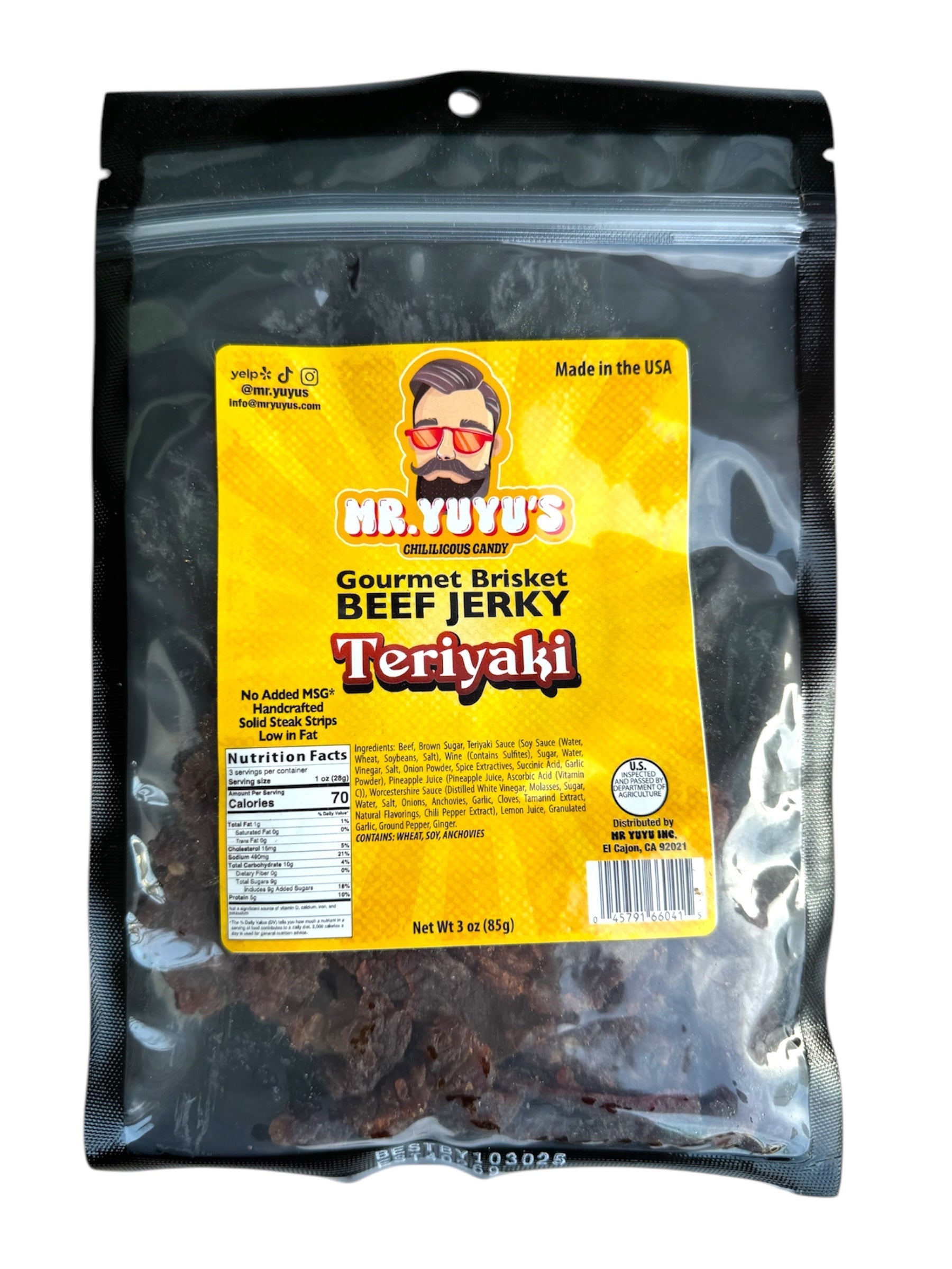 Mr. YuYu's Brisket Beef Jerky Teriyaki