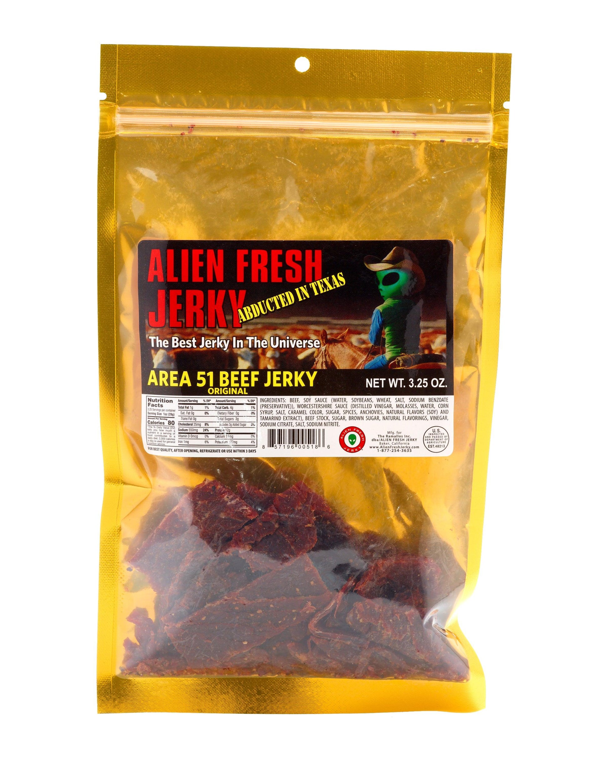 TX Style Area-51 Original Beef Jerky - 3.25oz