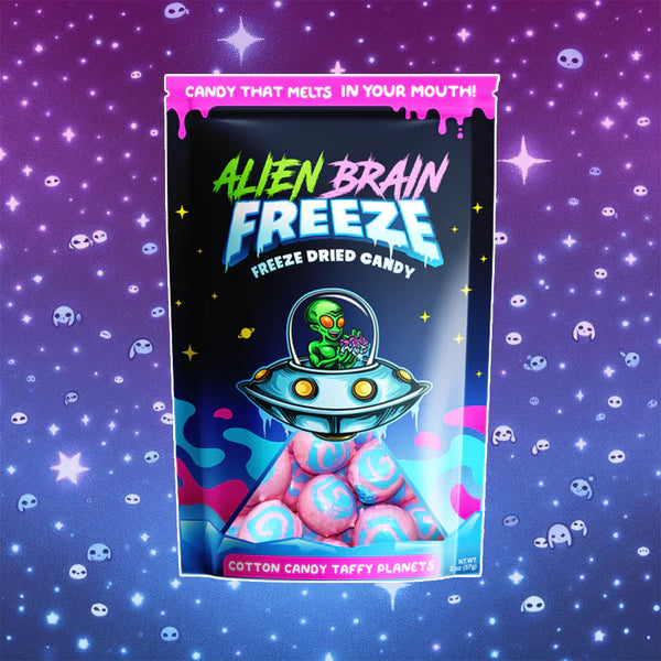 Alien Brain Freeze Candy Cotton Candy Taffy Planet