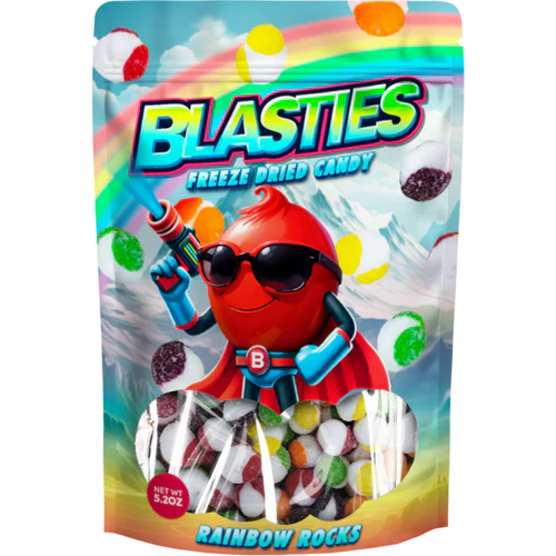 Blasties Rainbow Rocks Freeze Dried Candy 5.2oz