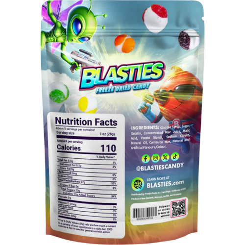 Blasties Rainbow Rocks Freeze Dried Candy 5.2oz