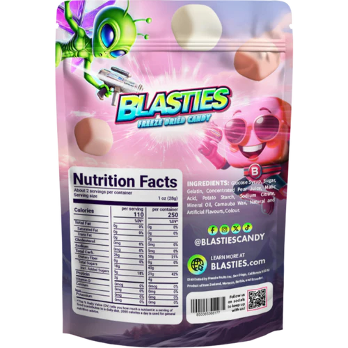Blasties Sour Alien Heads Freeze Dried Candy 2.2 oz