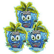 Blue Raspberry Candy Sour Slaps Gummy Belt Candy 3.4oz