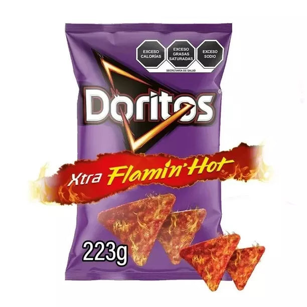 Doritos Flamin Hot sabor queso chile y limón 223G