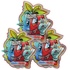 Double Berry Candy Sour Slaps Gummy Belt Candy 3.4oz