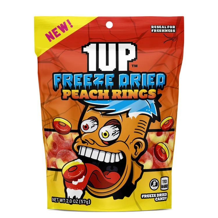 1UP Freeze Dried Peach Rings