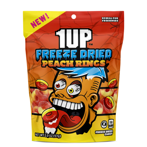 1UP Freeze Dried Peach Rings