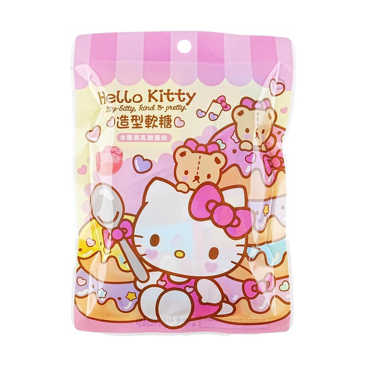 Hello Kitty Shaped Gummy Peach Yogurt Flavor,1.05 oz