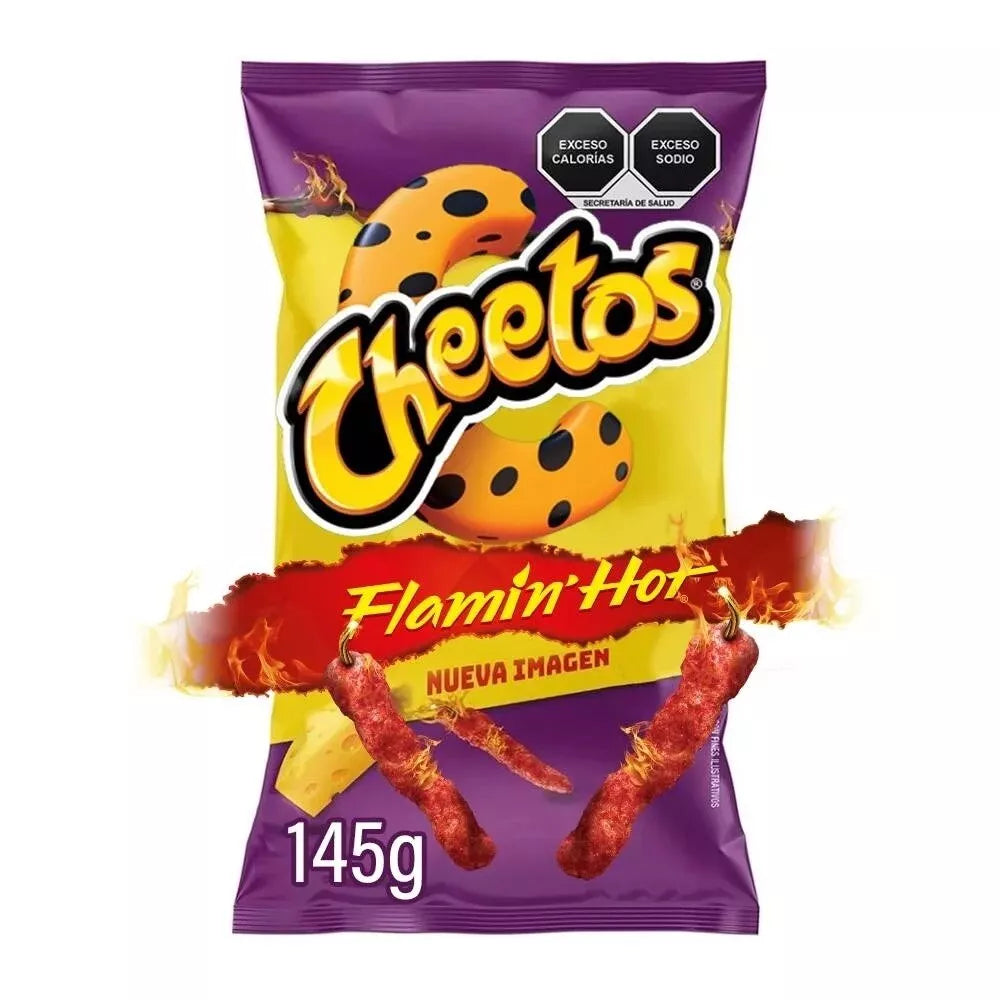 Mexican Chips Cheetos Xtra Flamin' Hot Sabritas 145