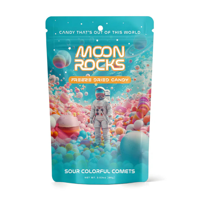Moon Rocks Freeze Dried Sour Colorful Comets (3.03 Oz)