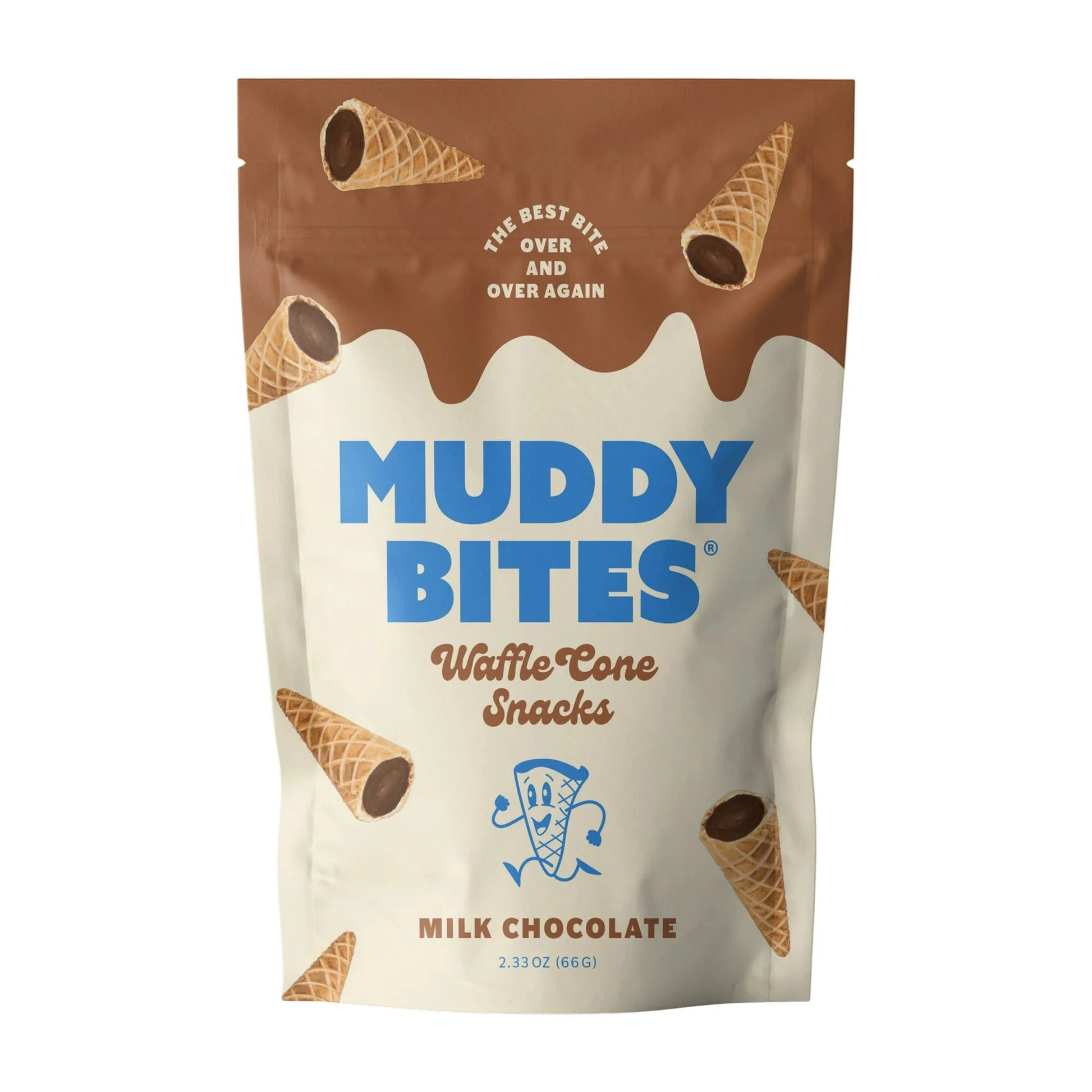 Muddy Bites Milk Chocolate Waffle Cone Snacks, 2.33 oz