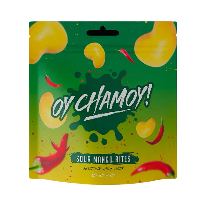 Oy Chamoy! Chamoy Covered Sour Mango Bites 4 Oz.