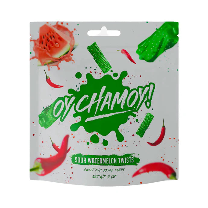 Oy Chamoy! Chamoy Covered Sour Watermelon Twists 4 Oz.