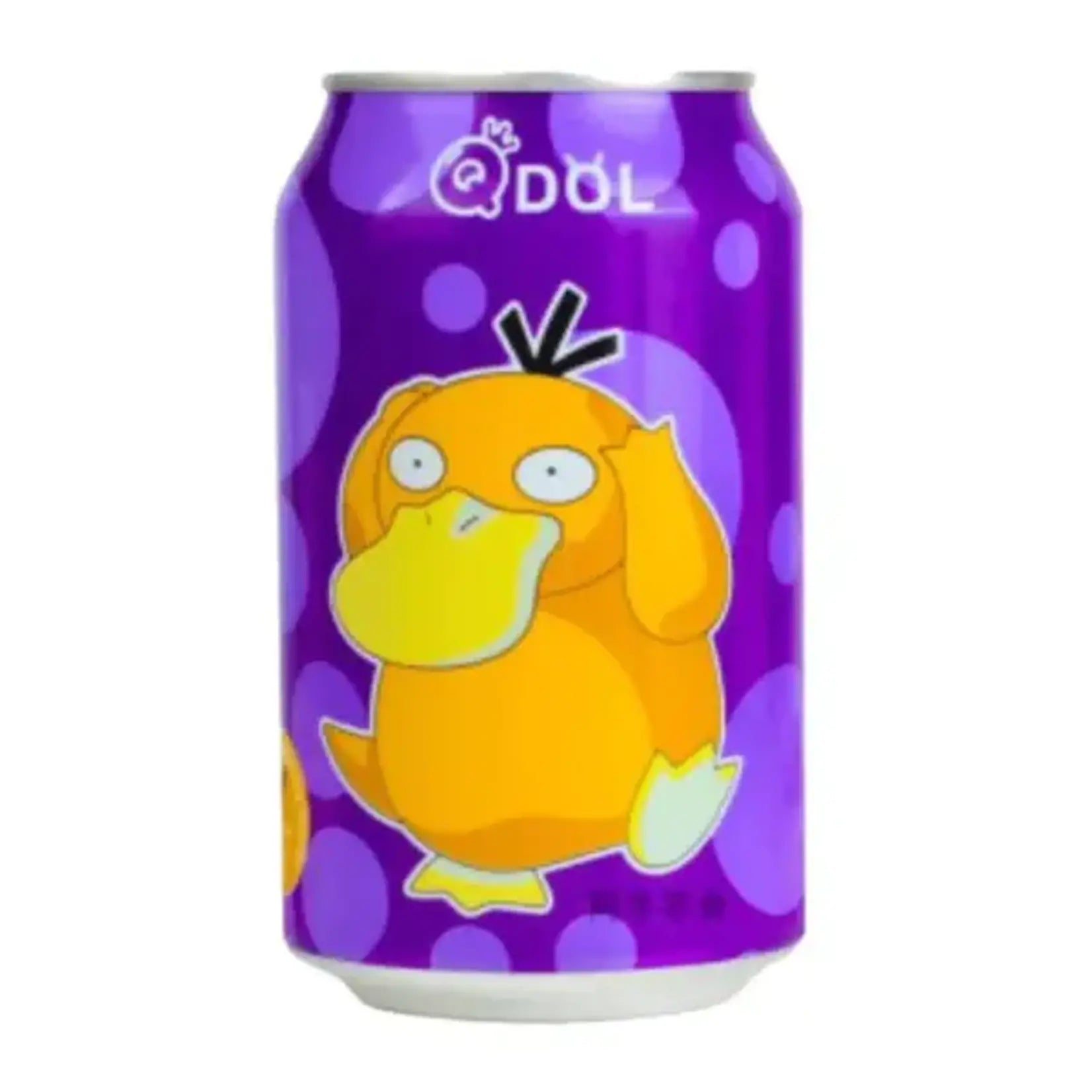 Qdol Qdol Pokemon Limited Edition Soda, Purple Psyduck Grape Flavor 330ml - Faded Smoke Shop - Carrollton and Lewisville Texas