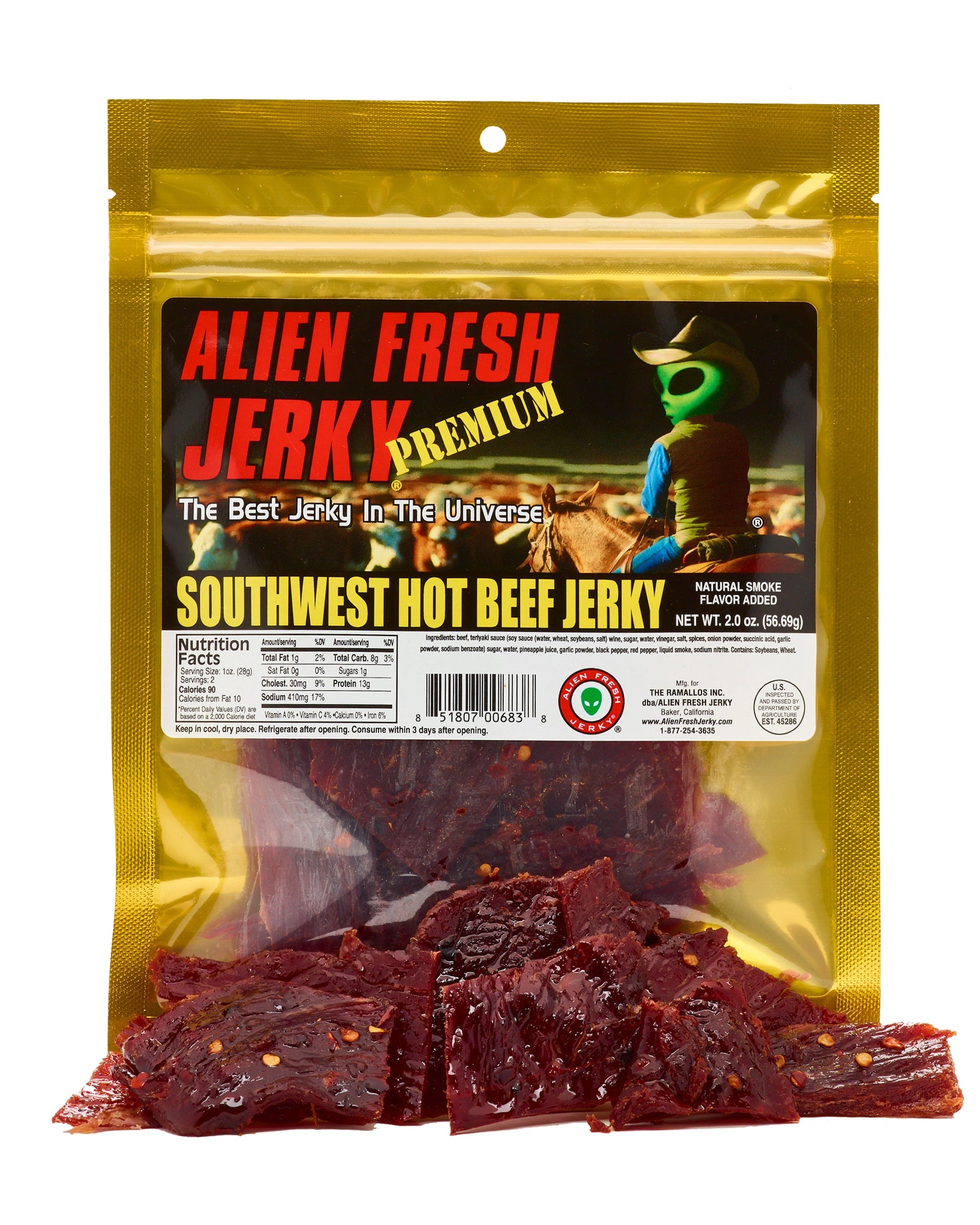 Southwest Hot Beef Jerky (2 oz)