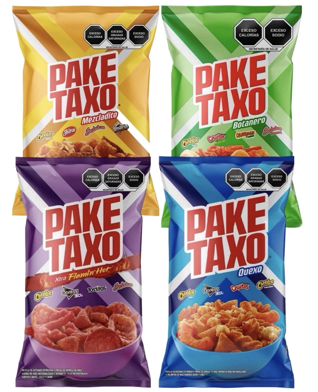 Sabritas Paketaxo mix bundle papas snack authentic Mexican chips 208g Pack of 4