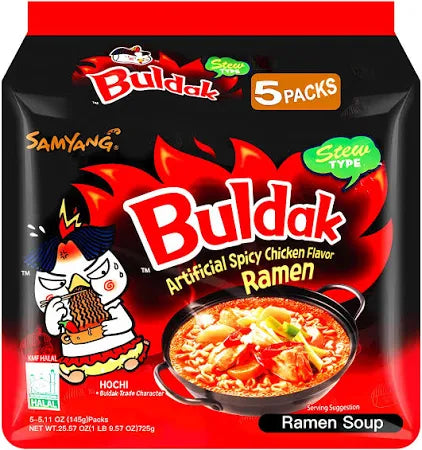 Samyang Buldak Hot Chicken Ramen Noodle Stew 5 Pack