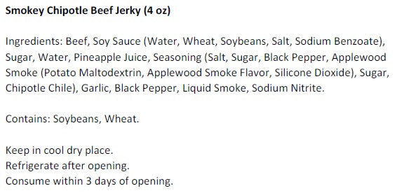Smokey Chipotle Beef Jerky (3.25 oz)