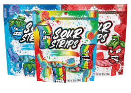 Strawberry Sour Strip Gummy Belt Family Size Bag 10oz