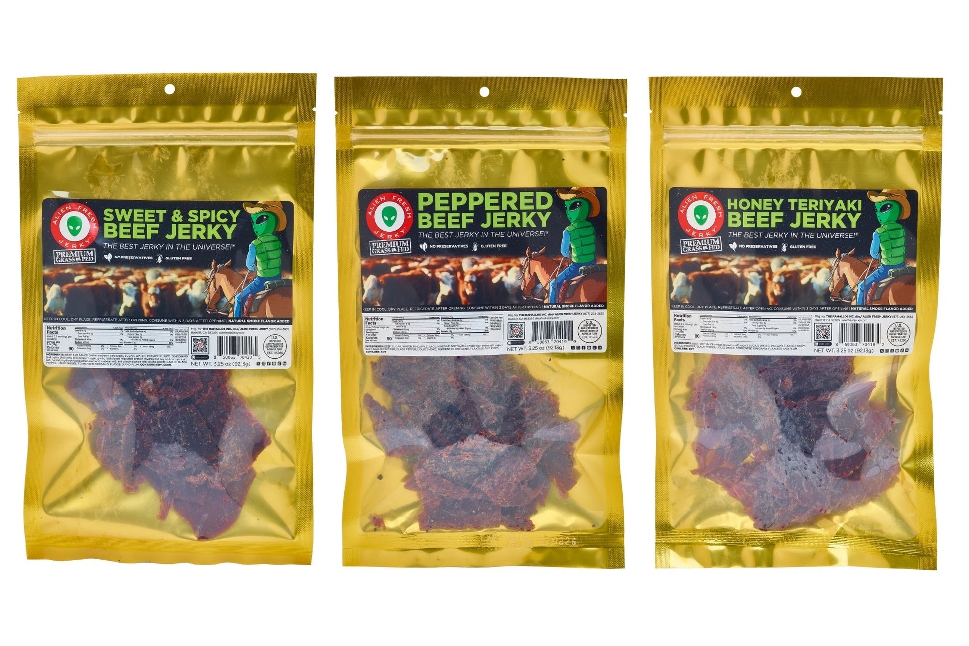 3-Pack - Alien Fresh Jerky Grass-Fed Trio