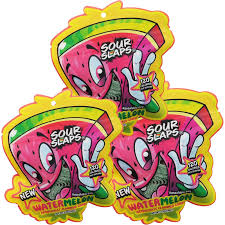 Watermelon Candy Sour Slaps Gummy Belt Candy 3.4oz